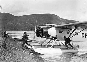 Warbird Picture - Fairchild 82 float plane at Forty Mile, Yukon, July 1938