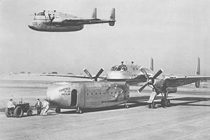 Warbird Picture - Composite image of the sole XC-120 on the ground, and in flight.