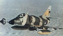 Aircraft Picture - An Argentine A-4C being refueled shortly before its loss on 9 May 1982.