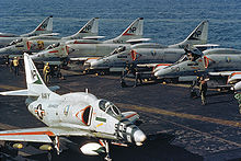 Aircraft Picture - Armed A-4Fs on the USS Hancock in 1972