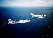 Aircraft Picture - A4D-2 refueling a F8U-1P