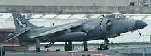 Aircraft Picture - British Aerospace Sea Harrier FA2 of the Royal Navy on the flight deck of the HMS Invincible