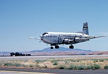 Aircraft Picture - C-124C 52-1000 making its last landing at Travis Air Force Base, 10 June 1984.