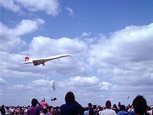 Aircraft Picture - Concorde performing a low-level flypast at an air show