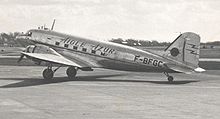 Aircraft Picture - Douglas C-47B of Aigle Azur (France) in 1953, fitted with a ventral Turbomeca Palas booster jet for hot and high operations.