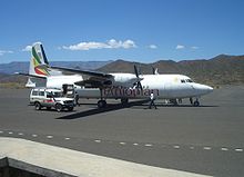 Aircraft Picture - Fokker 50 - Ethiopian Airlines at Lalibela airport