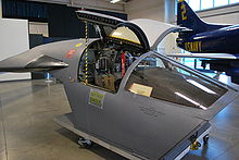 Aircraft Picture - An F-111 escape capsule on display as a cockpit simulator