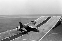 Aircraft Picture - A Sea Harrier FRS 1 on HMS Invincible