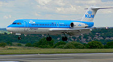 Aircraft Picture - KLM Fokker 70 at Leeds Bradford International Airport, UK