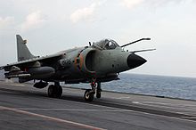 Aircraft Picture - Sea Harrier FRS51. of the Indian Navy taking off from INS Viraat