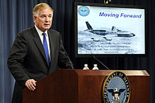 Aircraft Picture - Deputy Secretary of Defense William Lynn, speaks about KC-X at a press conference at the Pentagon on 24 September 2009.