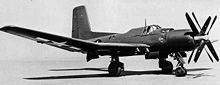 Aircraft Picture - The XTB2D-1 showing the contra-rotating propellers.