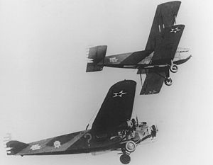 Aircraft Picture - The Question Mark (bottom) being refueled by a Douglas C-1 (top)