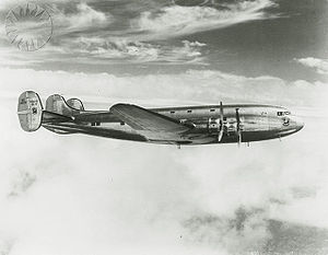 Aircraft Picture - The Douglas DC-4E in flight