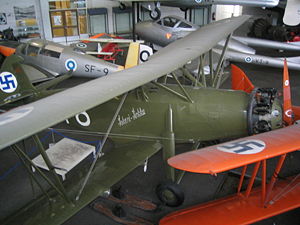 Aircraft Picture - VL Tuisku at the air museum at the Helsinki-Vantaa airfield.