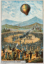 Aviation History - Montgolfier brothers - First public demonstration in Annonay, 1783-06-04