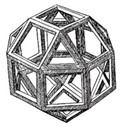 Leonardo da Vinci - Rhombicuboctahedron as published in Pacioli's De Divina Proportione