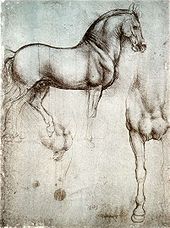 Leonardo da Vinci - Study of horse from Leonardo's journals - Royal Library, Windsor Castle