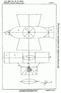 Airplane Picture - Patent drawing for the Frost flying machine