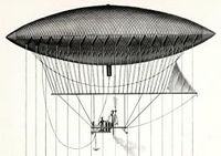 Aviation History - Henri Giffard - The navigable balloon created by Giffard in 1852