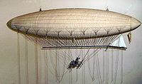 Aviation History - Henri Giffard - A model of the Giffard Airship at the London Science Museum.