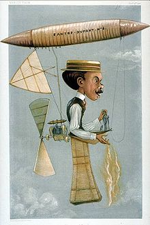 Aviation History - Alberto Santos-Dumont - Caricature of Santos-Dumont from Vanity Fair, 1899