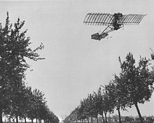 Aviation History - Alberto Santos-Dumont - Alberto Santos-Dumont flying the Demoiselle over Paris