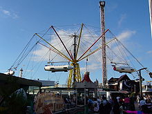 Aviation History - Hiram Stevens Maxim - The Sir Hiram Maxim Captive Flying Machines operating at Blackpool Pleasure Beach in 2006