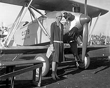 Aviation History - Amelia Earhart, Los Angeles, 1928
X5665 - 1926 'CIT-9 Safety Plane' - California Institute of Technology (CalTech) Aerospace model 9 Merrill-type biplane designed by Albert Adams Merrill (Instructor in Aeronautics); 45hp Kinner engine; wingspan: 24'.