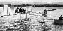 Aviation History - La Mouette seaplane on Lake Geneva in March 1912