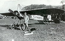 Aviation History - Emile Taddoli and his Morane monoplane