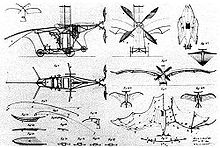 Aviation History - Ader Eole - Patent drawings of Clement Ader's Eole