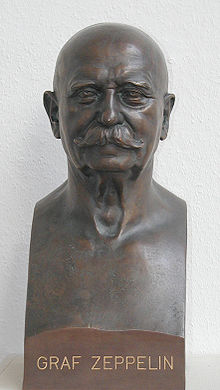 Aviation History - Ferdinand von Zeppelin - Bust of Zeppelin in AERONAUTICUM at Nordholz