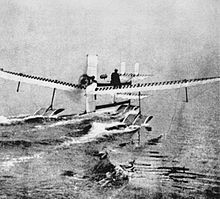 Aviation History - Henri Fabre on Hydroplane, 28 March 1910.