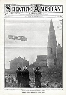 Aviation History - Henri Farman - Farman making the first cross-country flight accomplished with an aeroplane