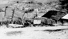 Aviation History - The Wright Brothers - Glenn Curtiss or an assistant coaxes the structurally modified Langley Aerodrome into the air above the surface of Keuka Lake near Hammondsport, N.Y., September 17, 1914.