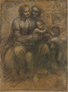 Leonardo da Vinci - The Virgin and Child with St. Anne and St. John the Baptist (c. 1499-1500)-National Gallery, London