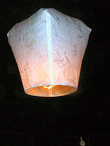 Aviation History - Hot Air Balloon - A Kongming lantern, the oldest type of hot air balloon.