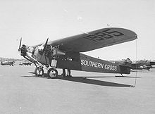 Aviation History - Charles Kingsford Smith - The Southern Cross at an RAAF base near Canberra in 1943.