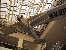 Aviation History - The Spirit of St. Louis on display at the National Air and Space Museum in Washington, D.C.