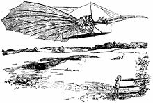 Aviation History - Gustave Whitehead - The drawing which accompanied the article in the August 18, 1901, Sunday Herald