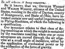 Aviation History - The Wright Brothers - U.S. Patent and Trademark Office archive