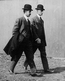 Aviation History - The Wright Brothers - Wright brothers at the Belmont Park Aviation Meet in 1910