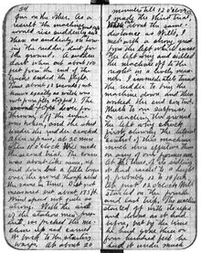 Aviation History - The Wright Brothers - Orville's notebook entry of December 17, 1903