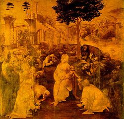 Leonardo da Vinci - The Adoration of the Magi, (1481)-Uffizi