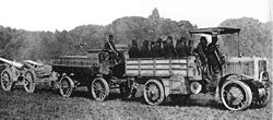 Aviation History - Arthur Constantin Krebs - The four wheel drive and four wheel steering Chatillon-Panhard military truck during the World War I