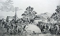 Airplane Picture - The balloon built by Jacques Charles and the Robert Brothers is attacked by terrified villagers in Gonesse.