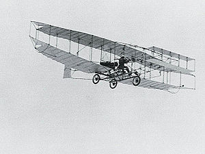 Aviation History - The AEA Silver Dart in flight.