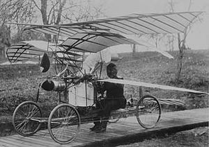 Airplane Picture - The Fly with Carl Richard Nyberg as the pilot on a circular wood test track. Photo from around 1904-1906.