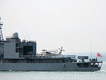 Helicopter Picture - An SH-60J on the hangar deck of the Japanese Asagiri class destroyer JDS Umigiri (DD-158)